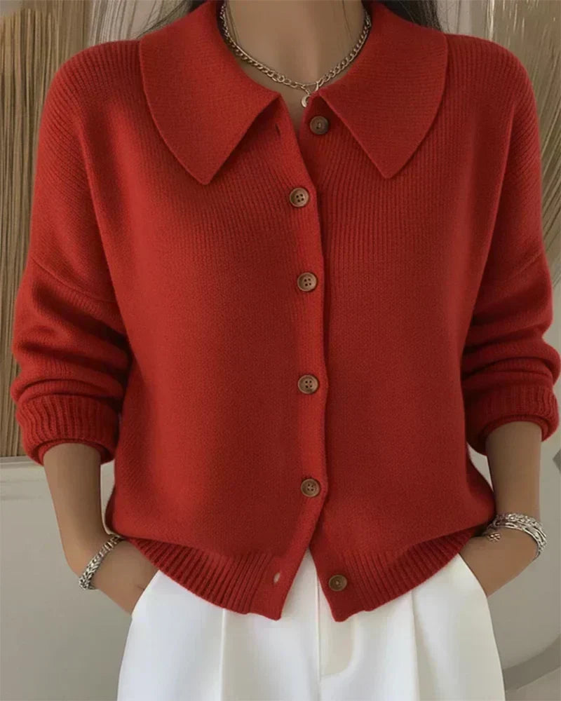 Sharon | Button Collar Cardigan