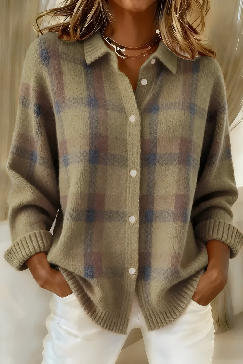 Sandra | Plaid Cardigan
