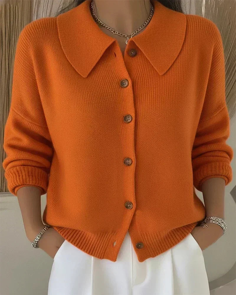 Sharon | Button Collar Cardigan