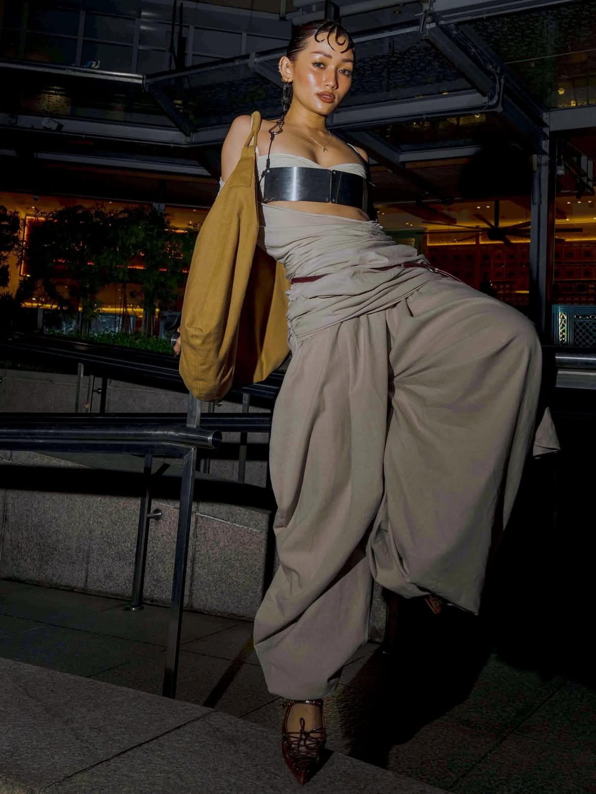 Wide-Leg Linen Trousers