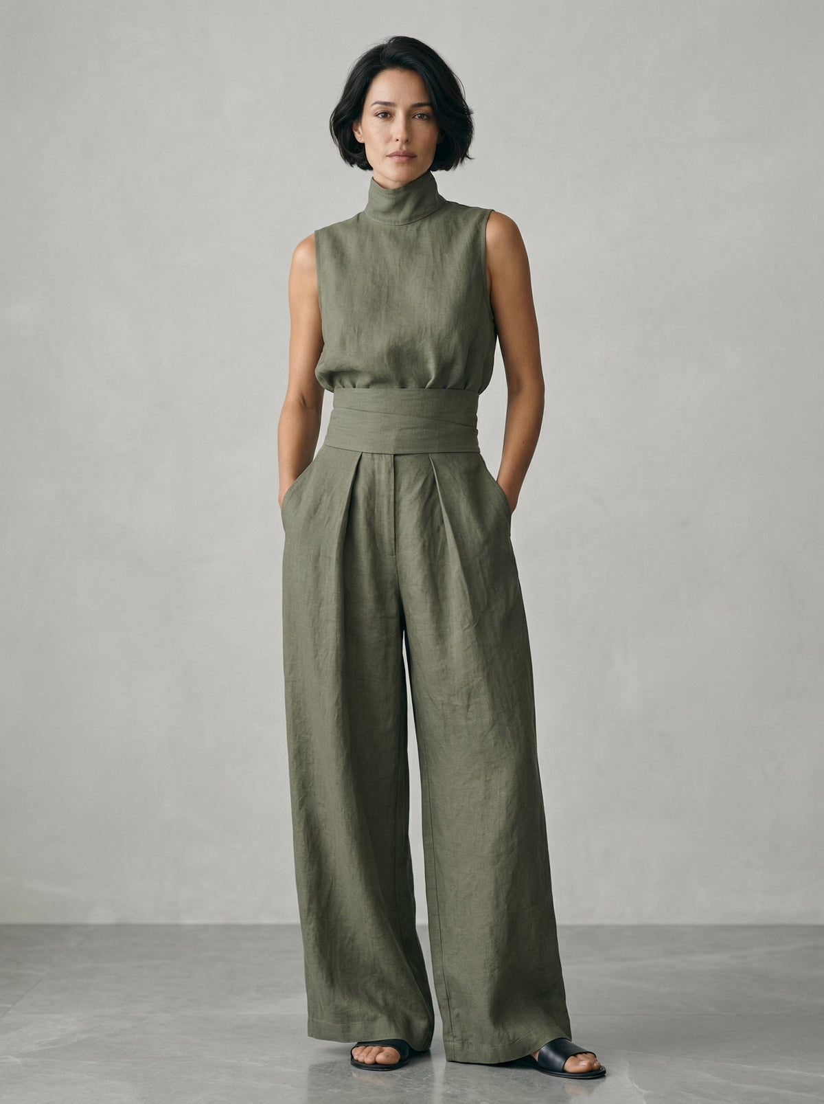 Nuria | Minimalist Sleeveless Top Set