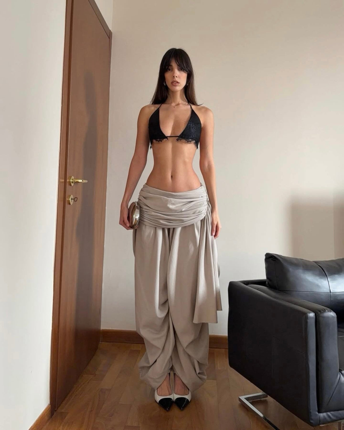 Wide-Leg Linen Trousers