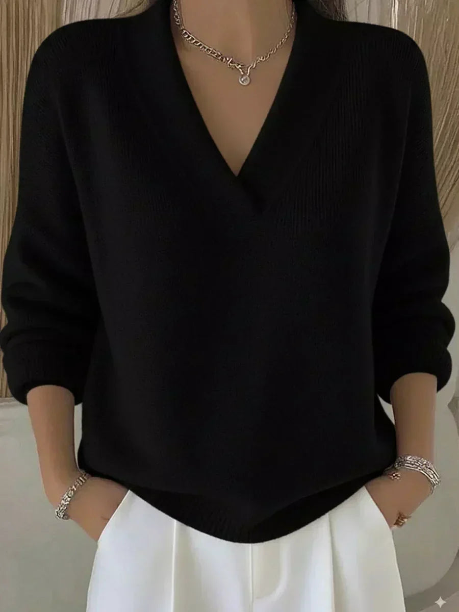 Nancy | Relaxed V-Neck Sweater