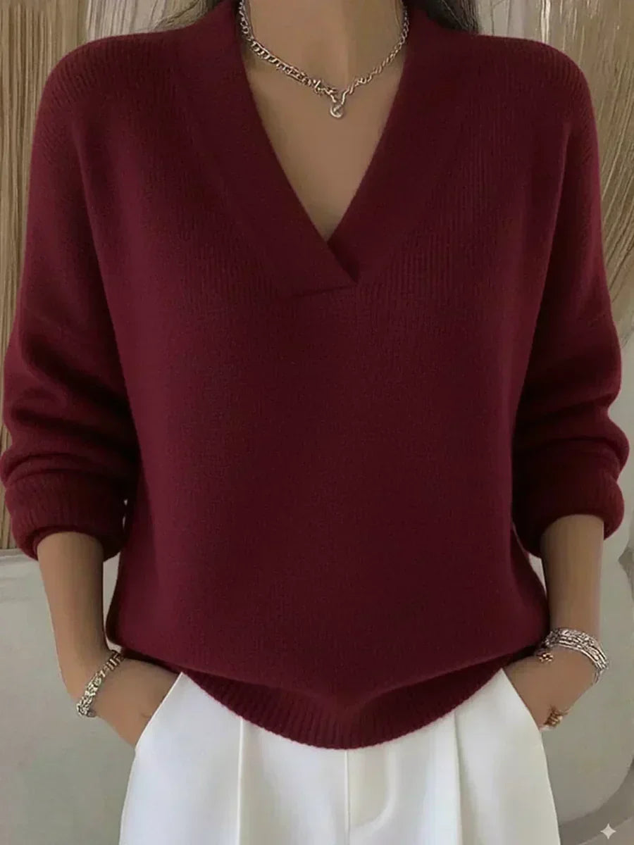 Nancy | Relaxed V-Neck Sweater