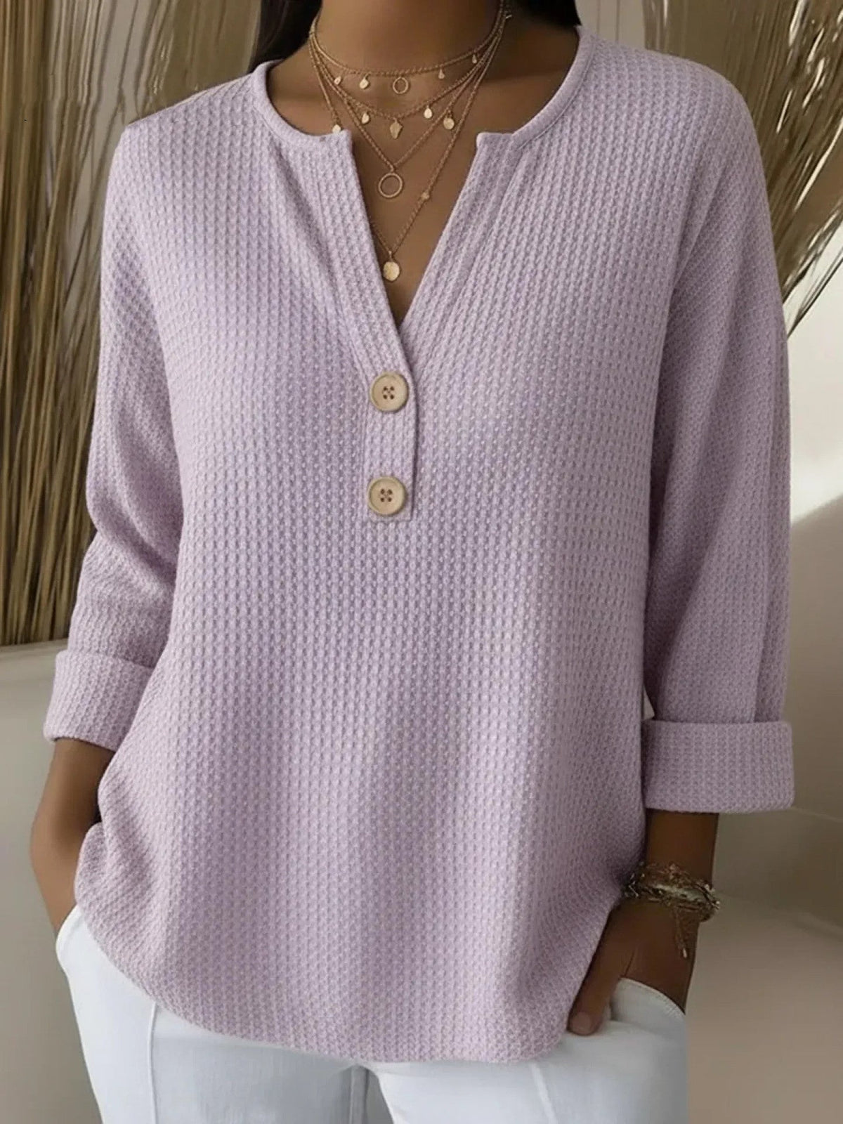 Donna | Henley Button Top