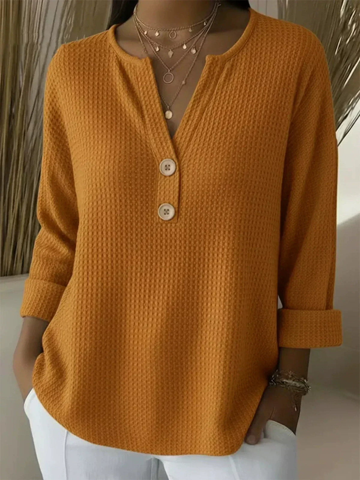 Donna | Henley Button Top
