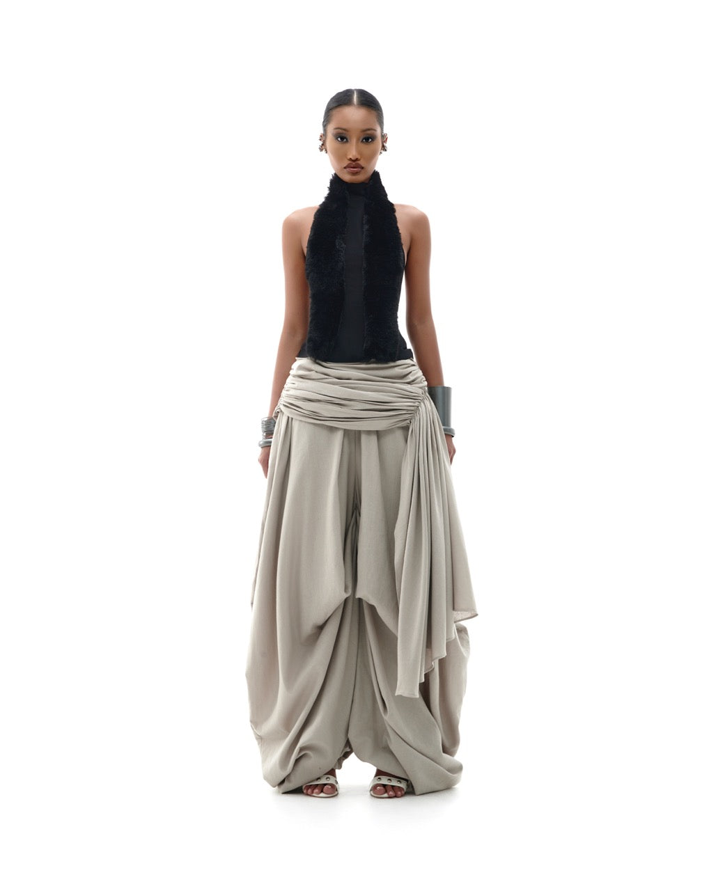Wide-Leg Linen Trousers