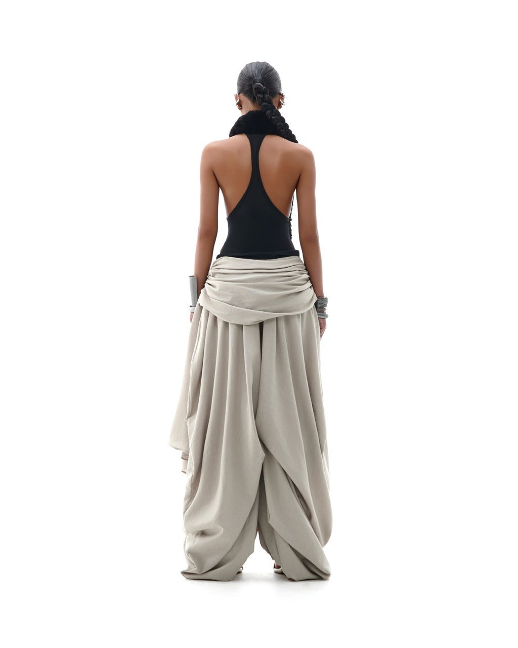 Wide-Leg Linen Trousers