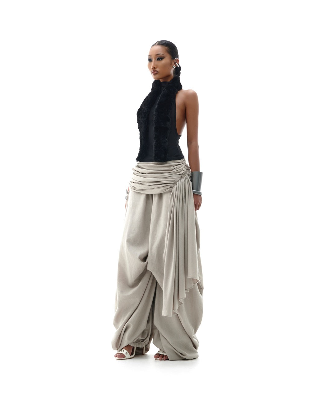 Wide-Leg Linen Trousers