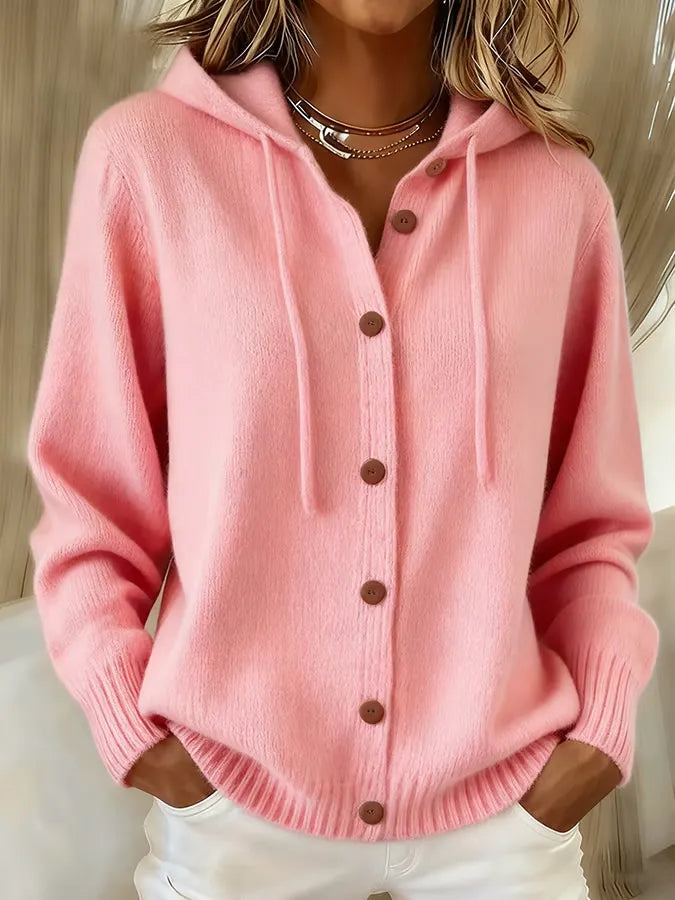 Diane | Cozy Button Cardigan Hoodie