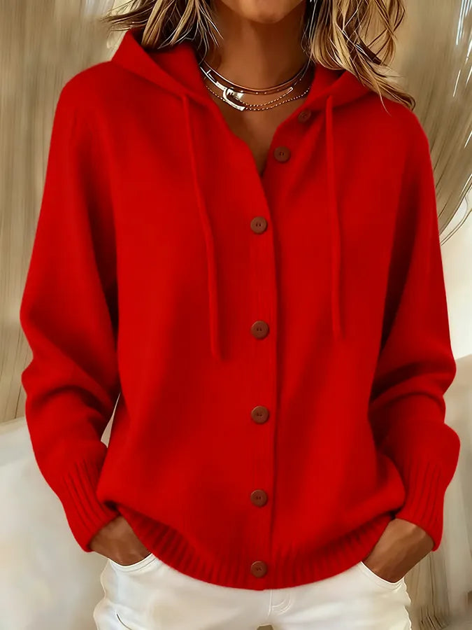 Diane | Cozy Button Cardigan Hoodie