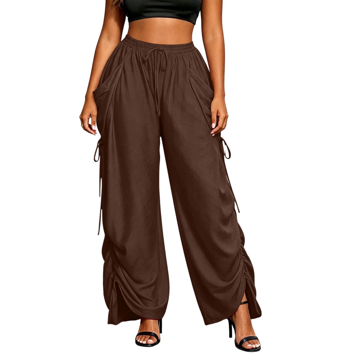 Cozy Wide-Leg Drawstring Trousers