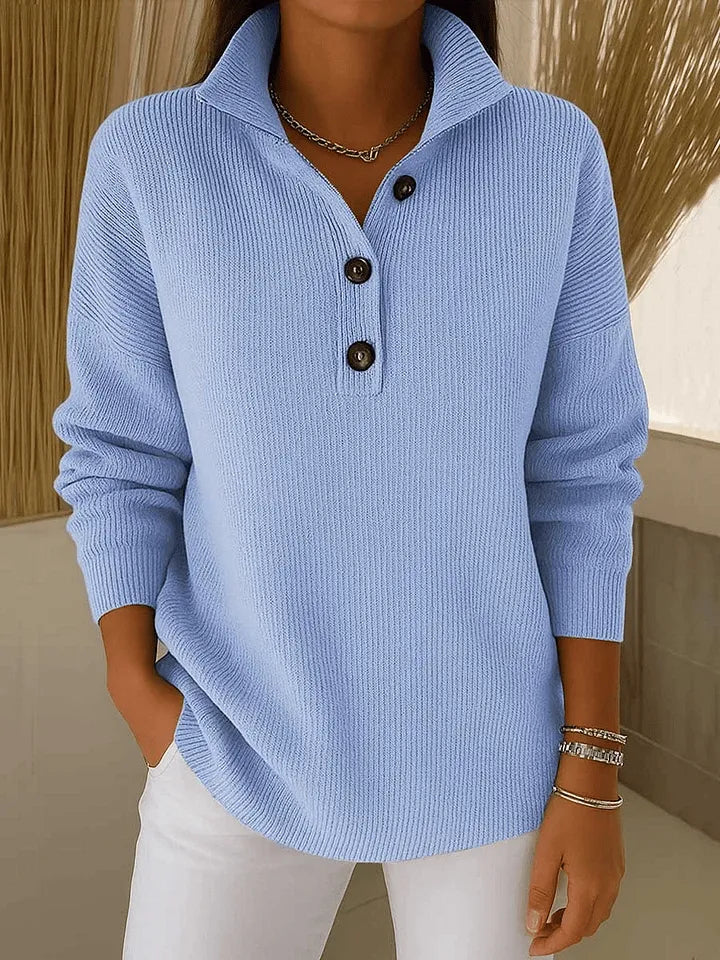 Marilyn | V-Neck Polo Sweater
