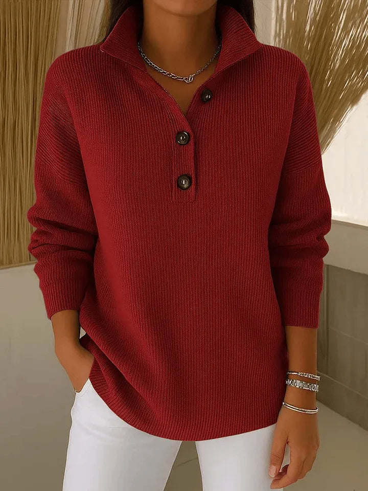 Marilyn | V-Neck Polo Sweater