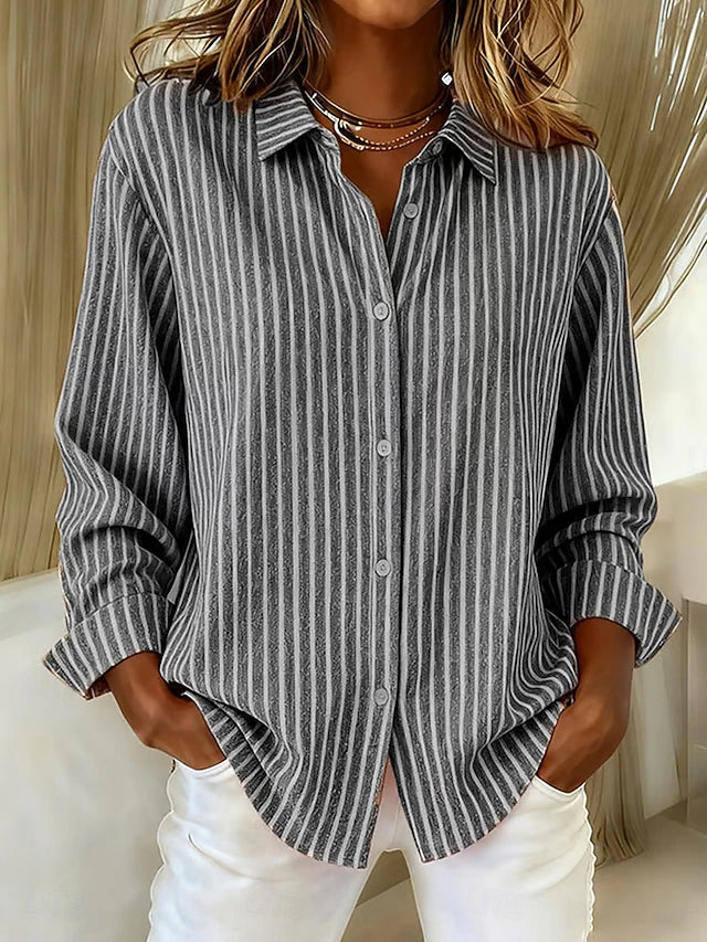 Barbara | Striped Button-Down Shirt
