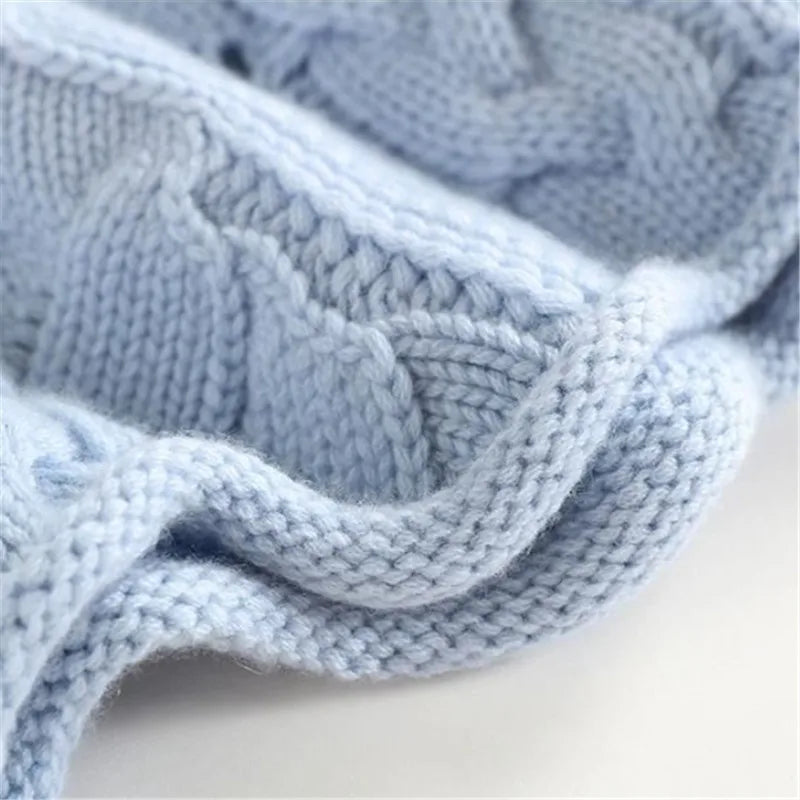 Wavy Cable Knit Turtleneck Sweater