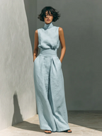 Nuria | Minimalist Sleeveless Top Set