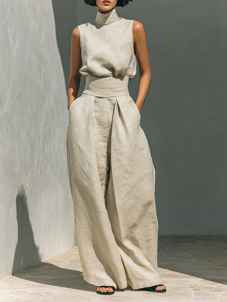 Nuria | Minimalist Sleeveless Top Set