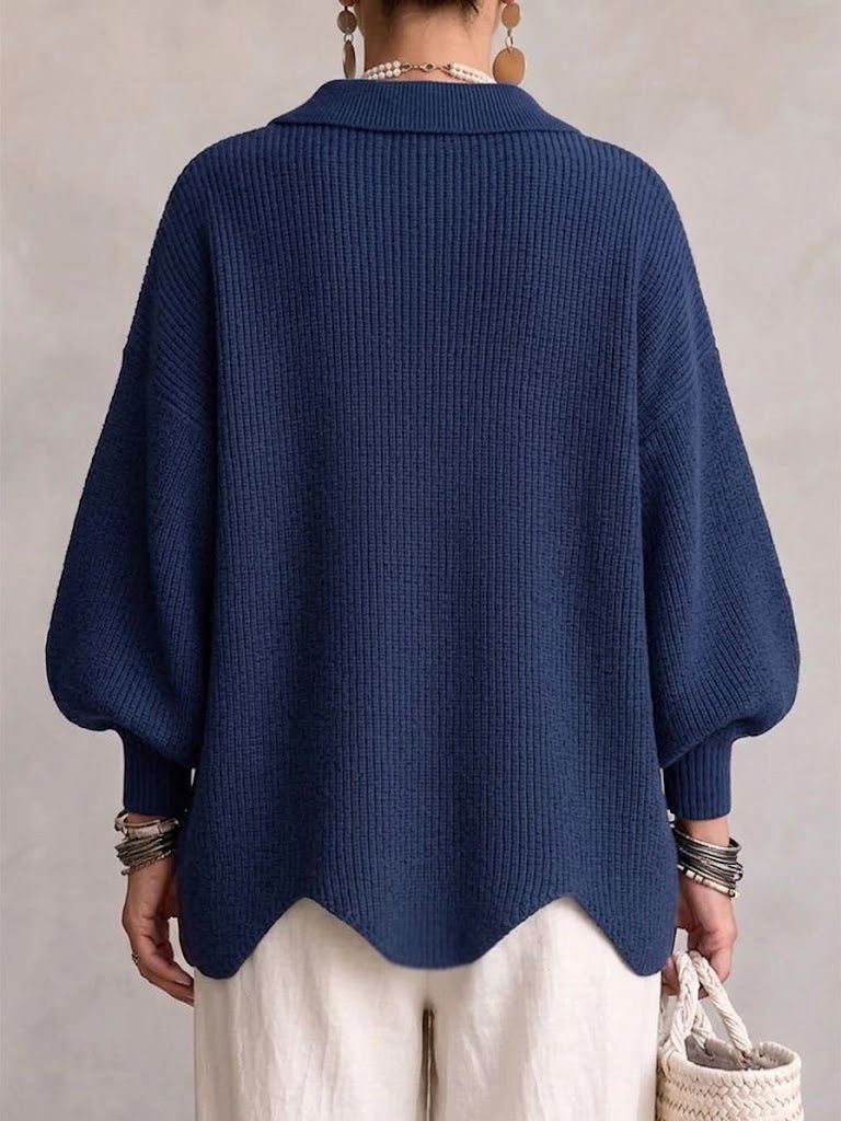 Chunky Collared Button Cardigan